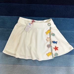 NWT My Beachy Side Ginger Terry Wrap Skirt Snow White Large